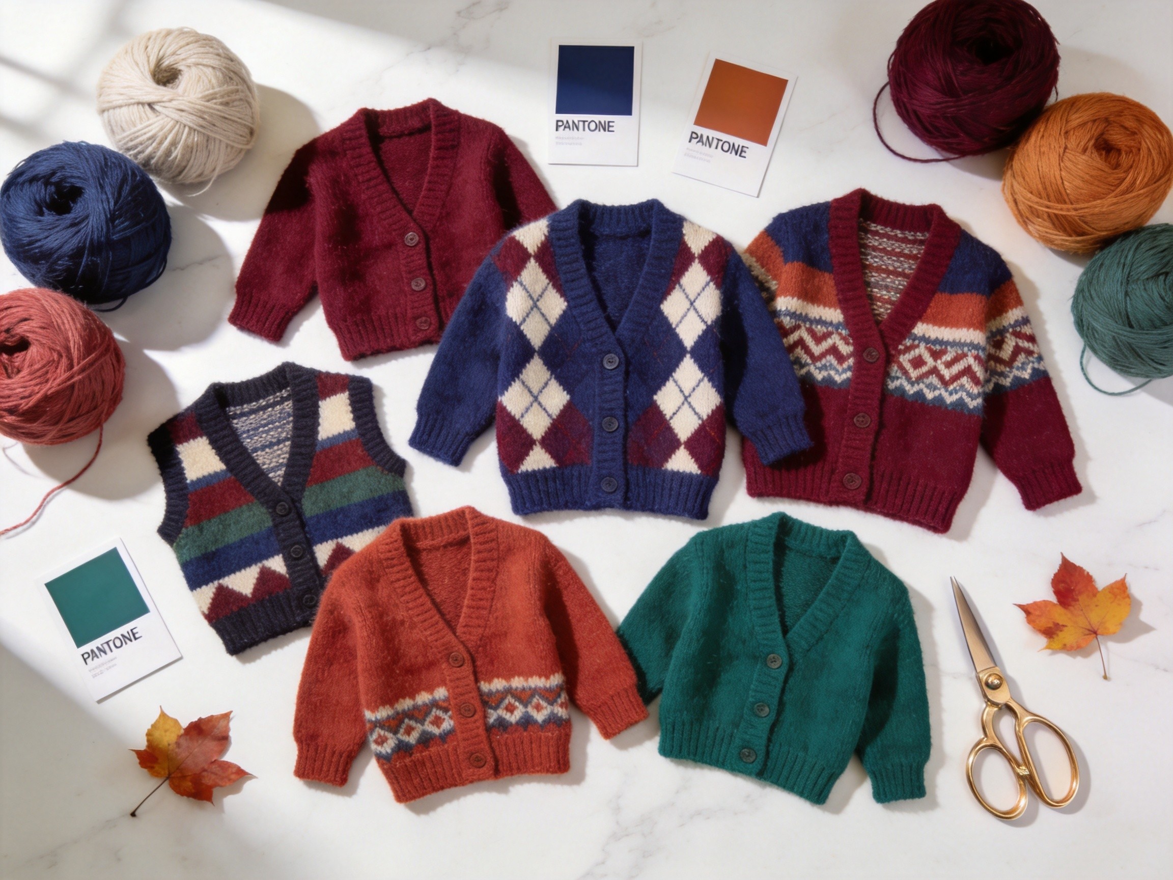 Knitwear Color Palette Burgundy Cobalt Blue Cobalt Blue