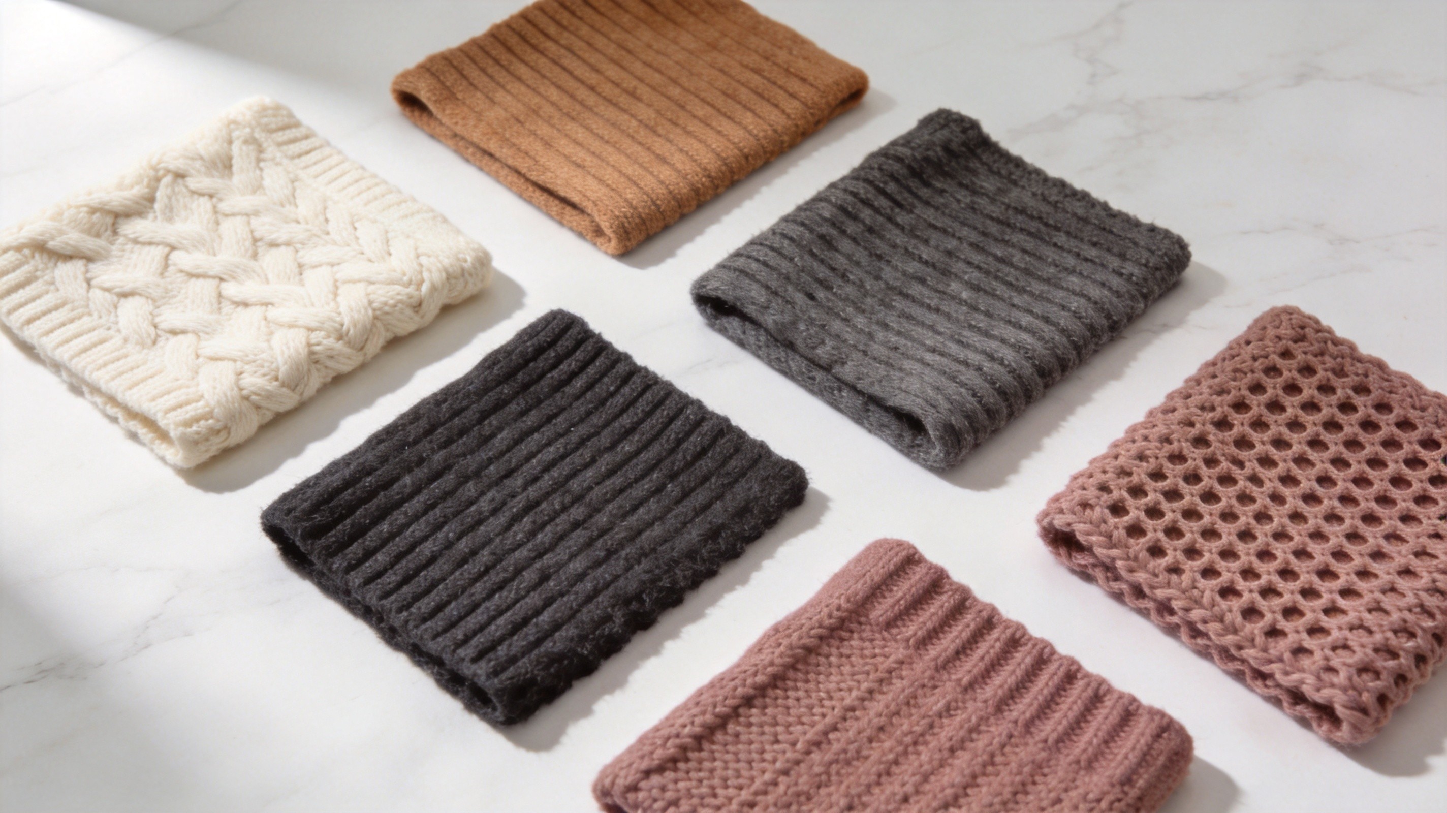 AW 2026/27 knitwear stitch texture swatches cable knit ribbed honeycomb