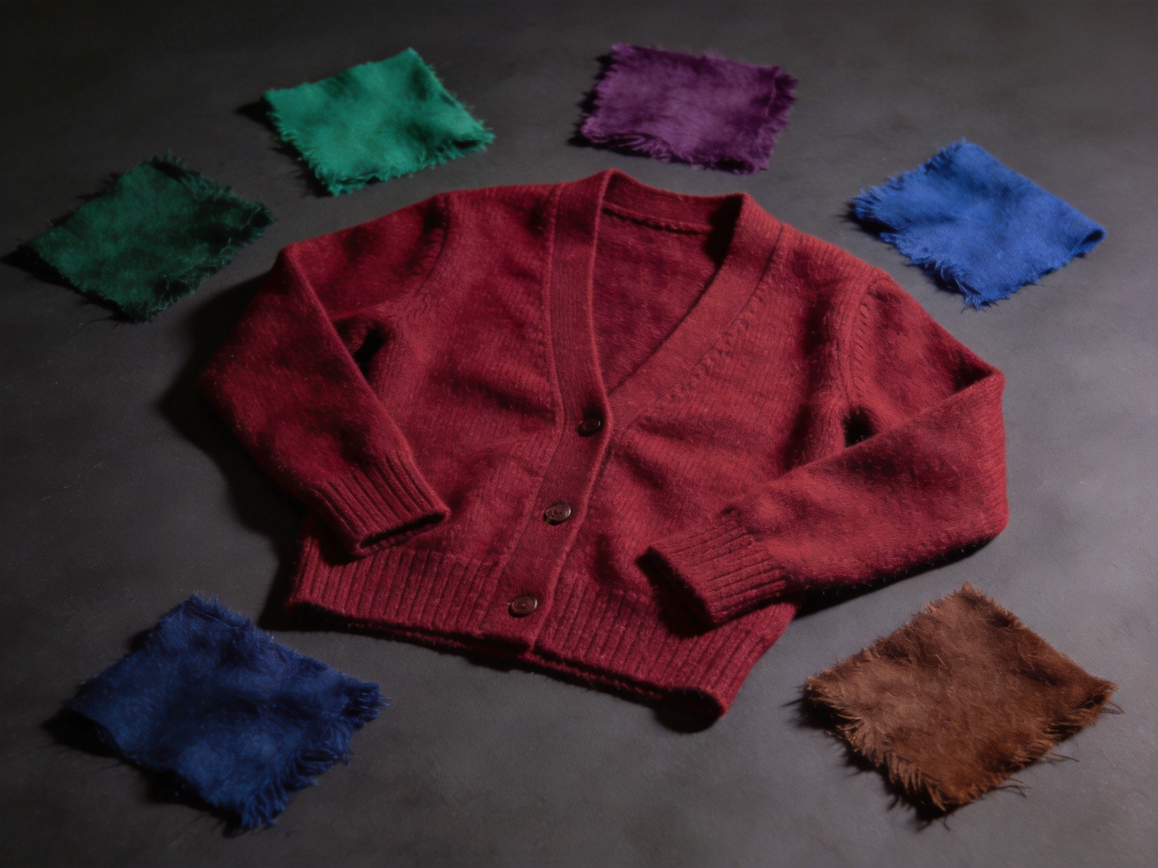 Imperial red jewel tone knitted cardigan FW2026 B2B wholesale color strategy
