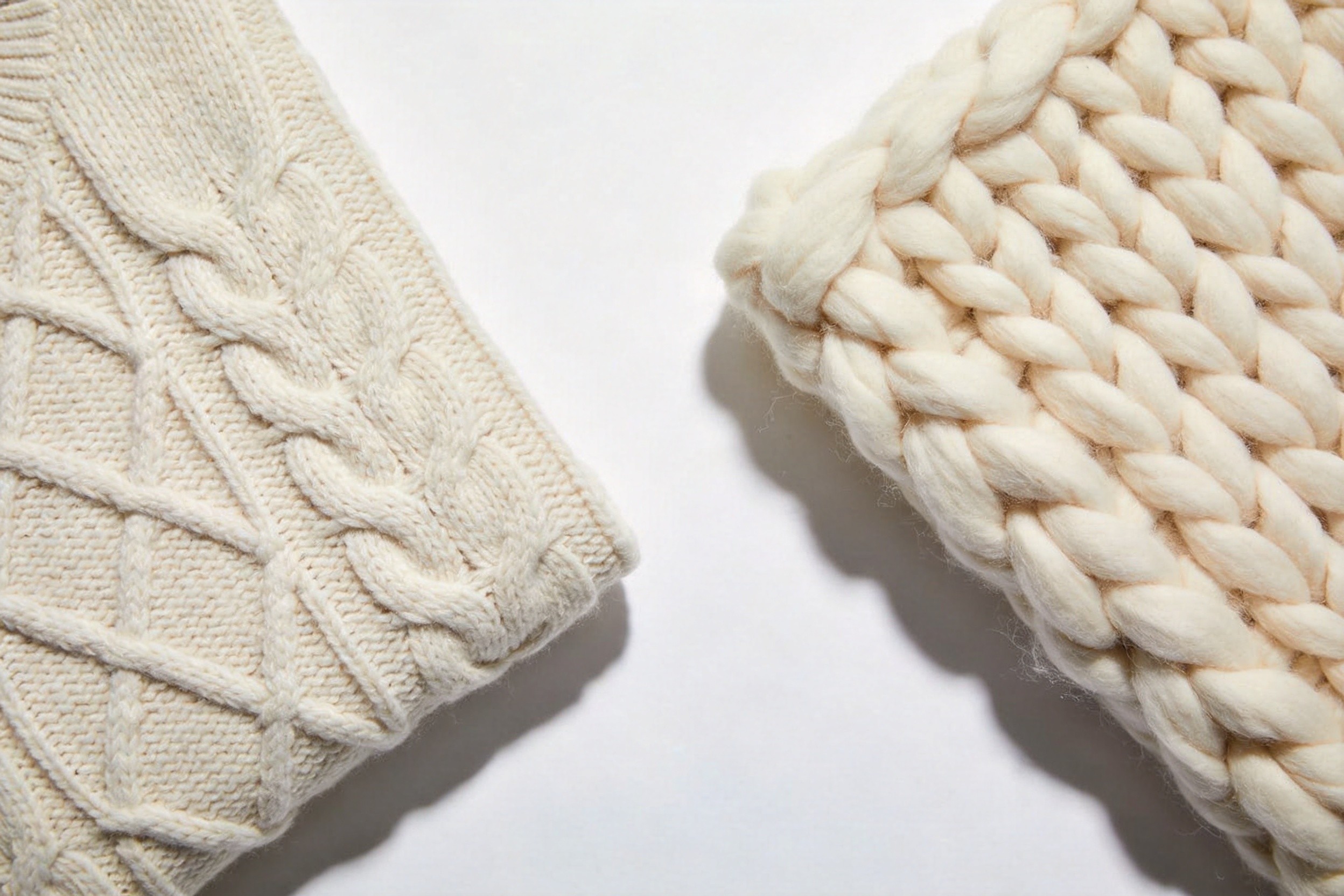 Cable Knit vs Chunky Knit
